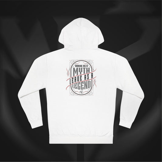 Wilson Kustoms Pinstripe Hoodie – “Myth to Legend” White Edition