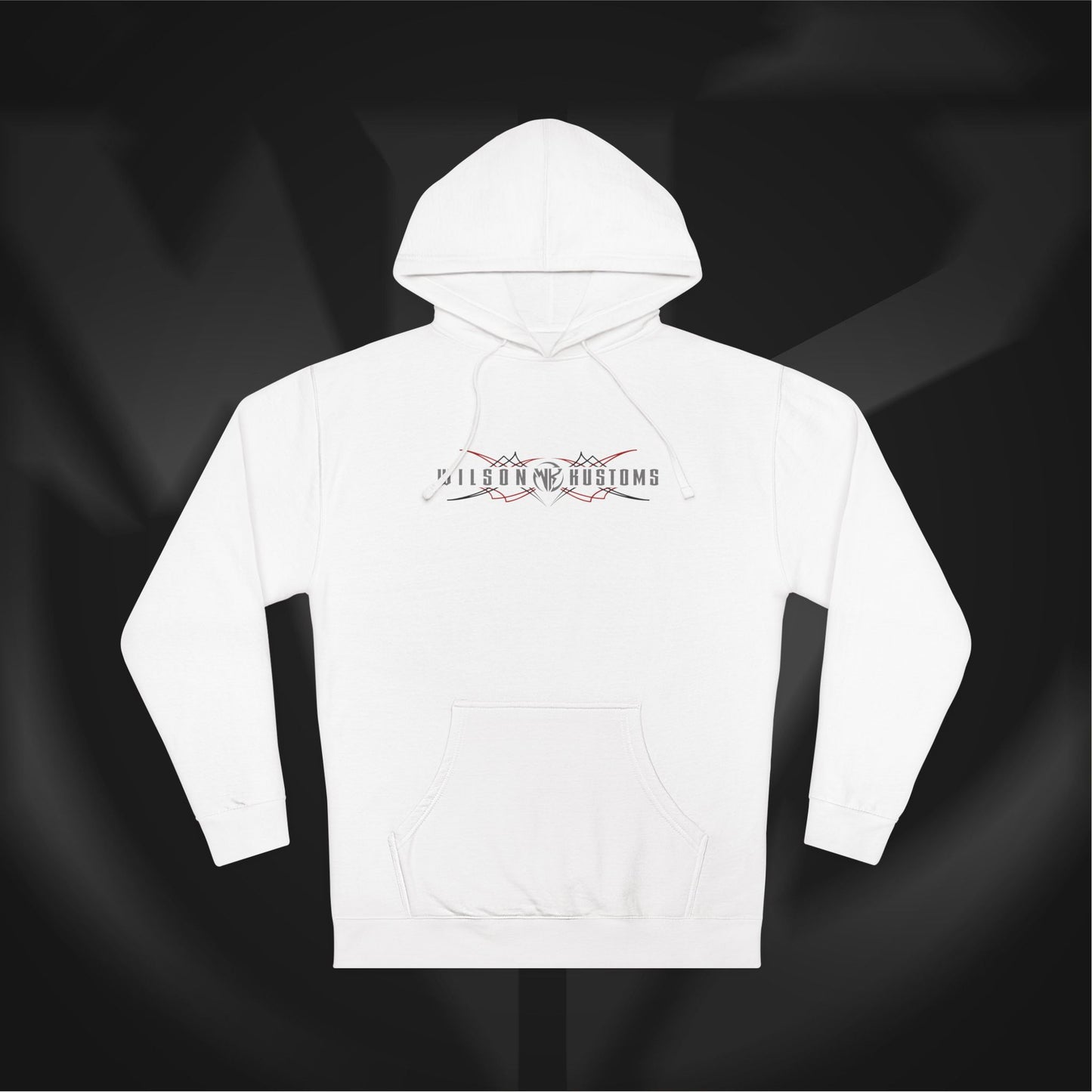 Wilson Kustoms Pinstripe Hoodie – “Myth to Legend” White Edition