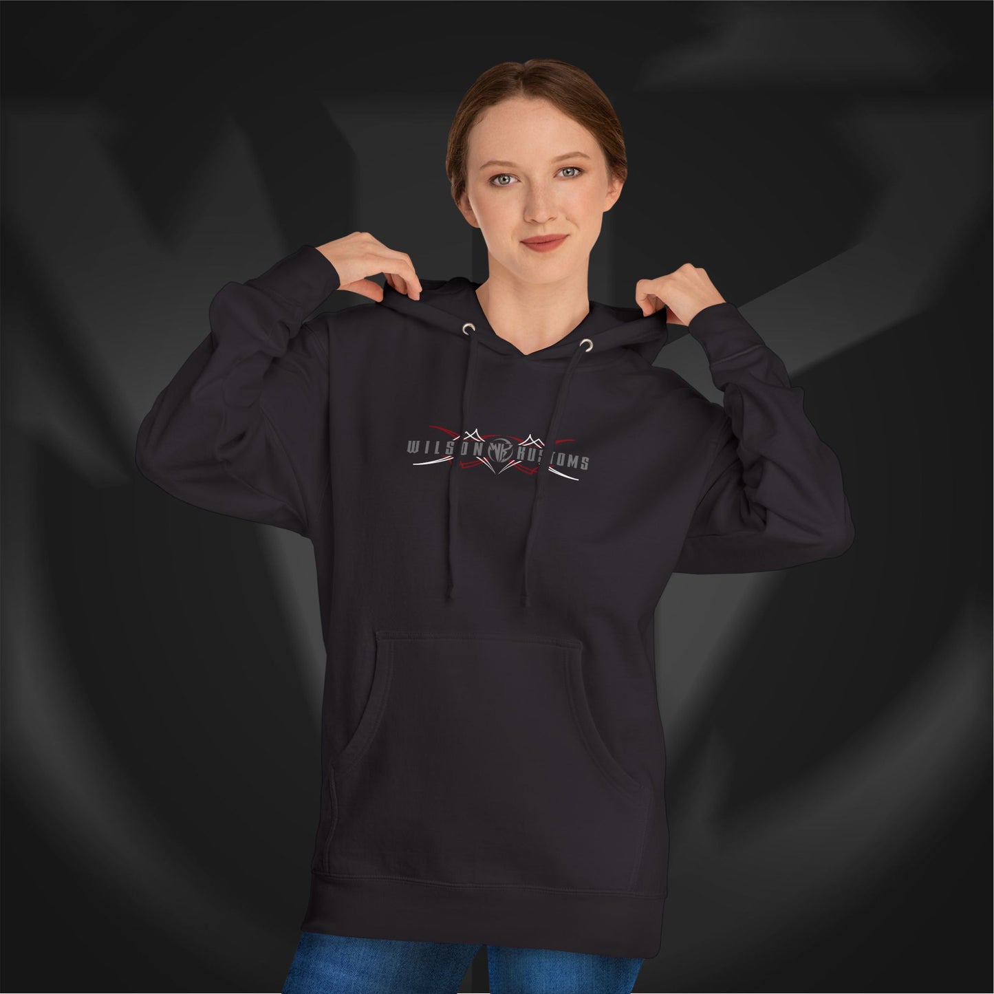 Wilson Kustoms Pinstripe Hoodie – “Myth to Legend” Black Edition