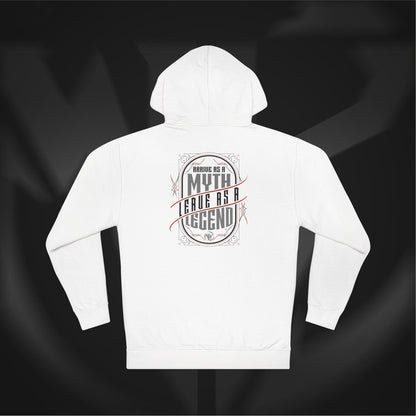 Wilson Kustoms Pinstripe Hoodie – “Myth to Legend” White Edition