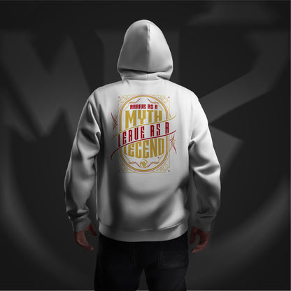 Wilson Kustoms Pinstripe Hoodie – “Myth to Legend” Gold Edition