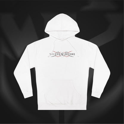 Wilson Kustoms Pinstripe Hoodie – “Myth to Legend” White Edition