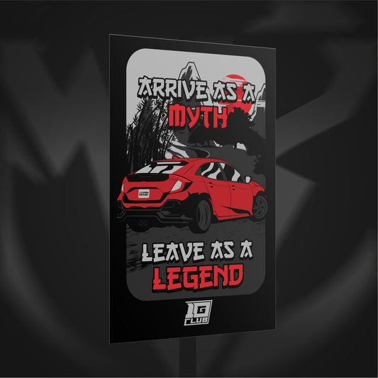 10G Club - Civic Hatchback - 24x36 Poster